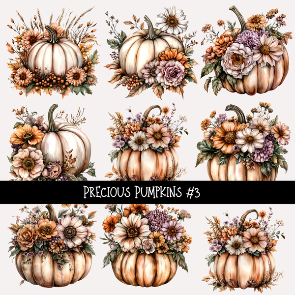 Precious Pumpkins - UV DTF Decal sheet 3 variants