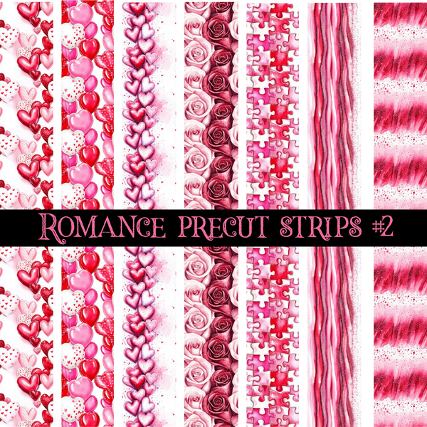 Romance precut strips 12x12 vinyl sheet (2 variants)