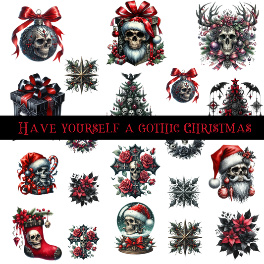 Have Yourself a Gothic Christmas - UV DTF Decal Sheet