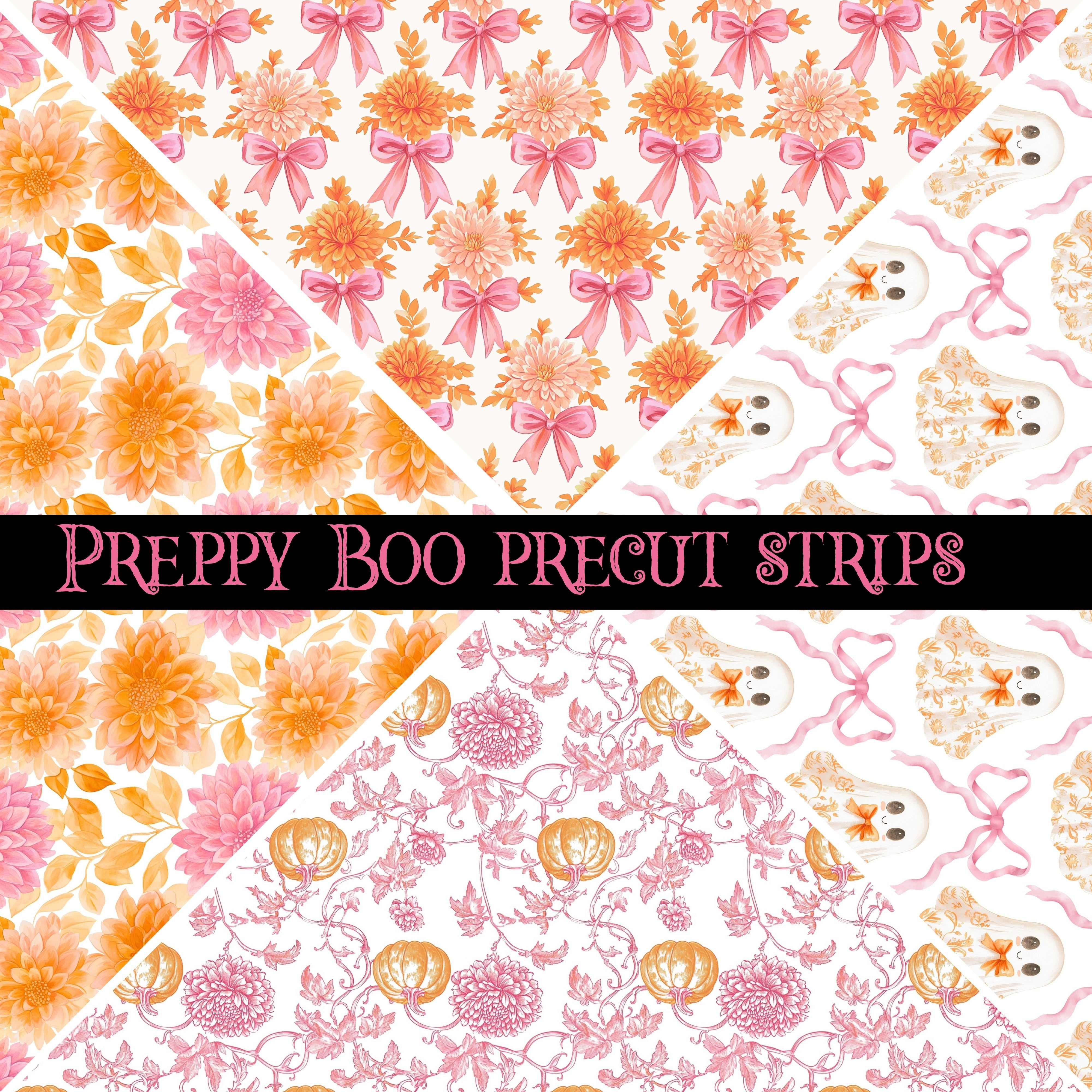 Preppy Boo precut Vsplits 12x12 vinyl sheet – 3D Undercover