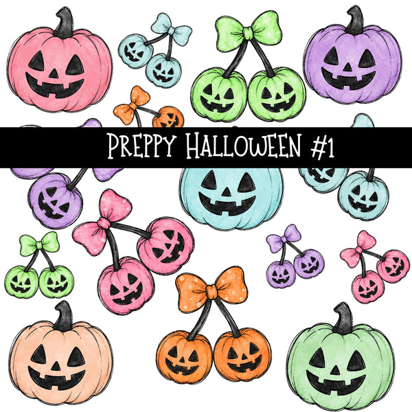 Preppy Halloween UV DTF Decal sheets 2 designs available