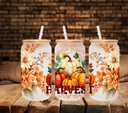 Pumpkin Kisses and Harvest Wishes - UV DTF 16oz Libbey wrap