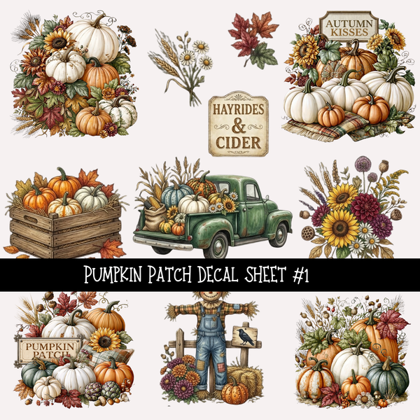 Pumpkin Patch  - UV DTF Decal sheet 2 varriants
