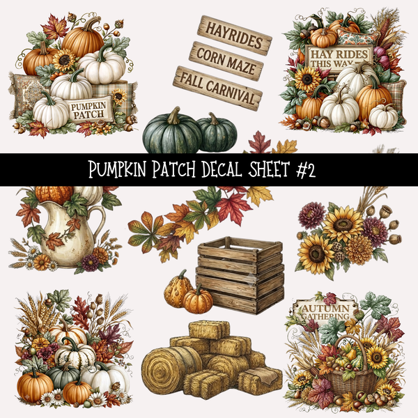 Pumpkin Patch  - UV DTF Decal sheet 2 varriants