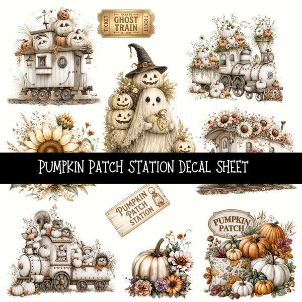 Pumpkin Patch Station UV DTF Decal sheets