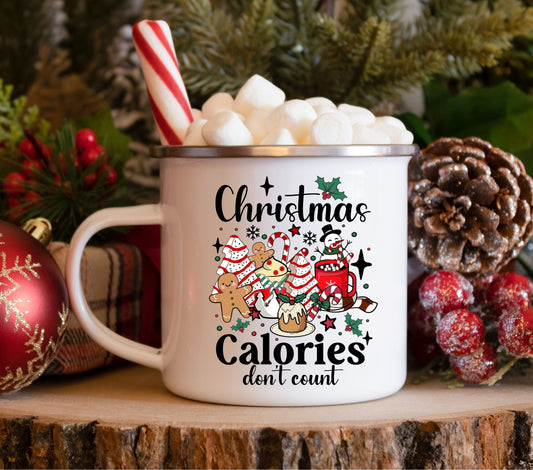 Christmas calories don't count UV DTF Decals