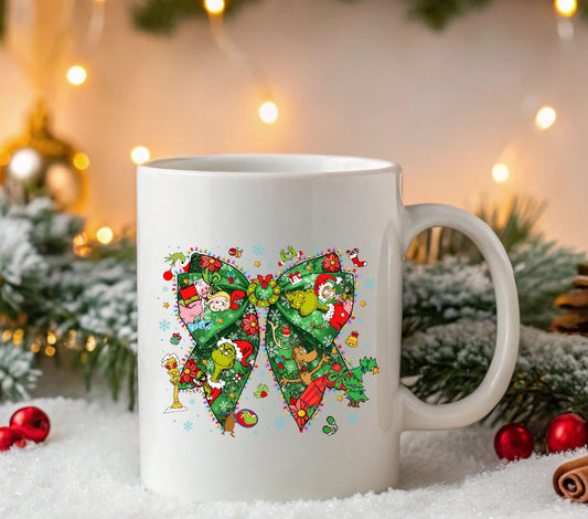 Grinch Bow #1 UV DTF Decals