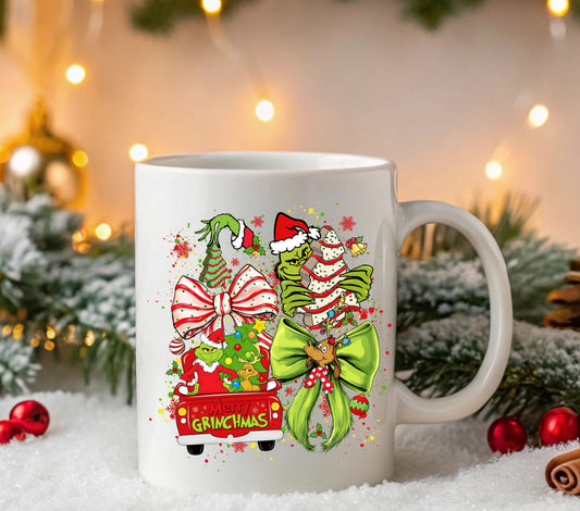 Grinch and Debbie UV DTF Decals