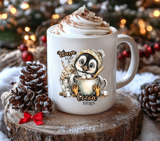 Warm hugs and cocoa mugs UV DTF Decals