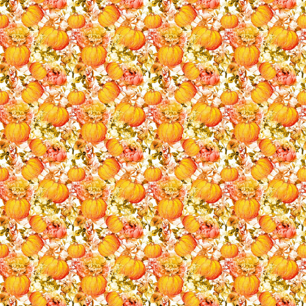 Pumpkin Floral - Adhesive Vinyl Sheets