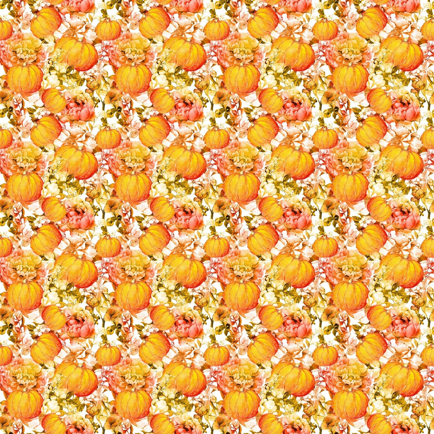 Pumpkin Floral - Adhesive Vinyl Sheets