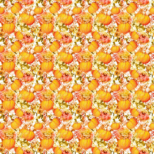 Pumpkin Floral - Adhesive Vinyl Sheets