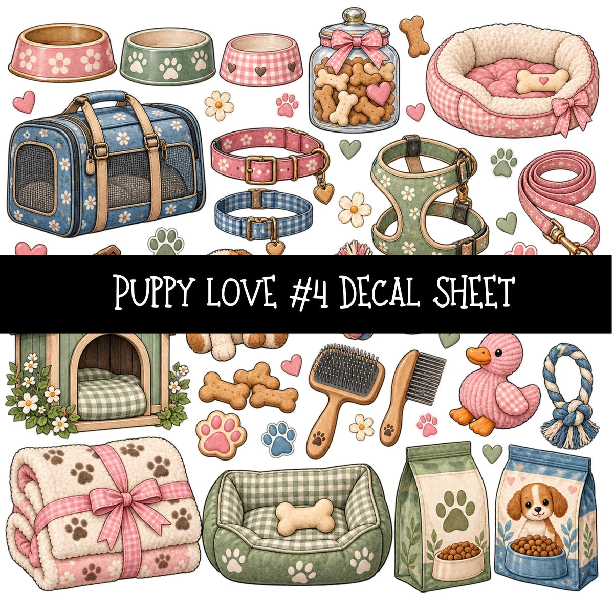 Puppy Love UV DTF Decal sheets 11 Designs available