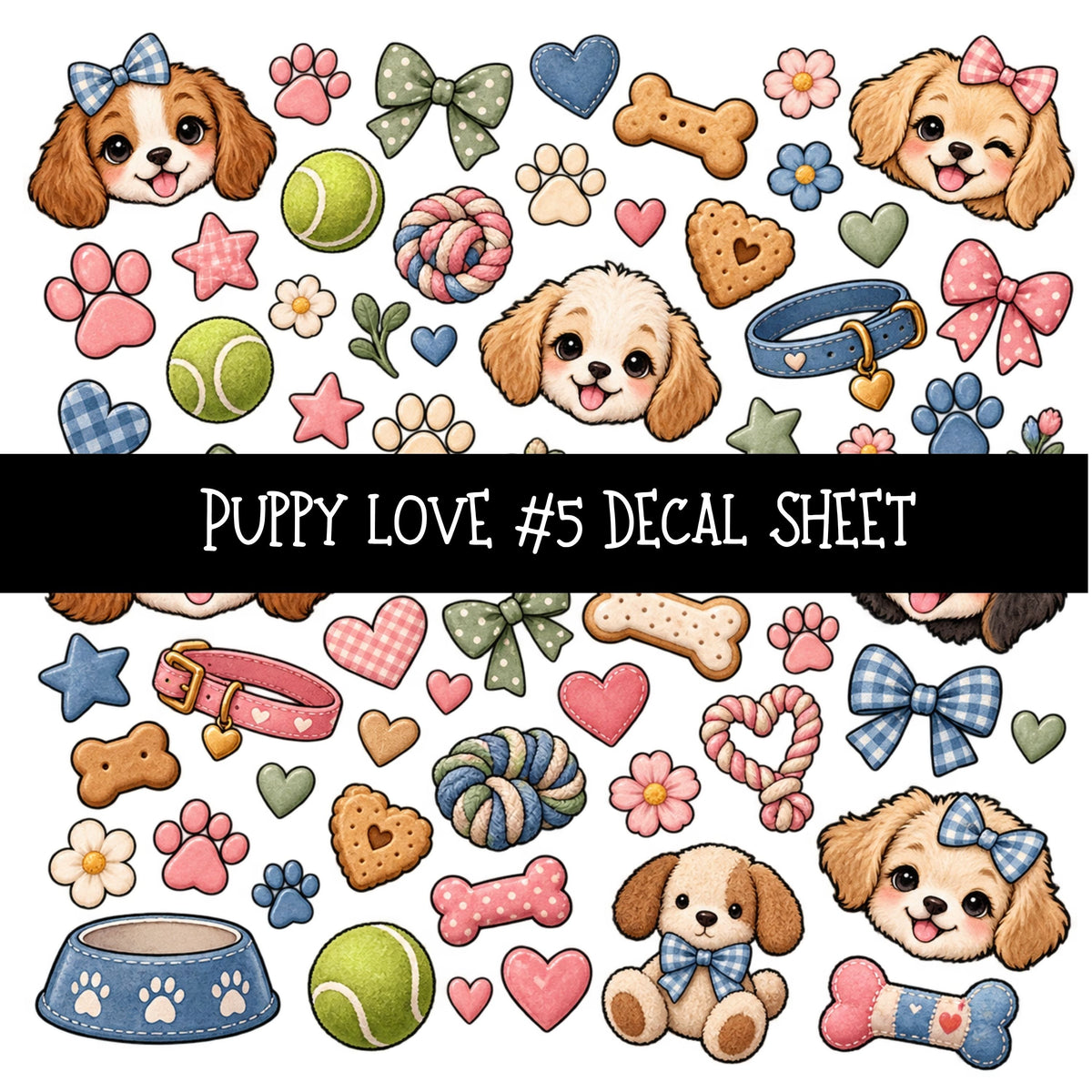 Puppy Love UV DTF Decal sheets 11 Designs available