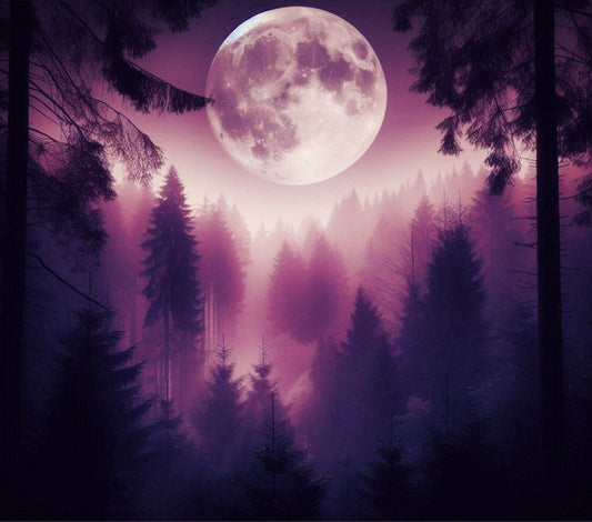 Purple Full Moon - Adhesive Vinyl Wrap