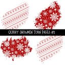 Quirky Snowmen Torn Pages UV DTF Decal sheets 3 designs available
