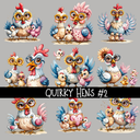 Quirky Hens UV DTF Decal sheets