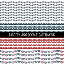Raggedy Ann UV DTF Doodle Patchwork Set