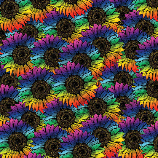 Rainbow Floral - Adhesive Vinyl sheets