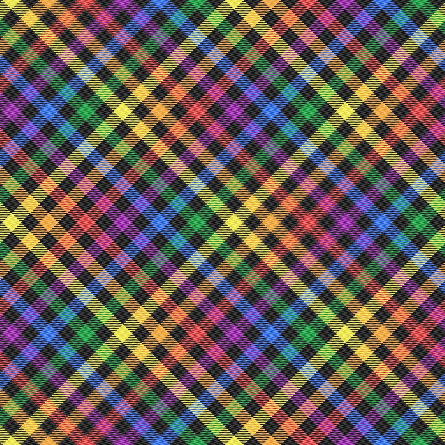 Rainbow Plaid - Adhesive Vinyl Sheets