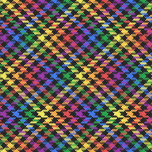 Rainbow Plaid - Adhesive Vinyl Sheets