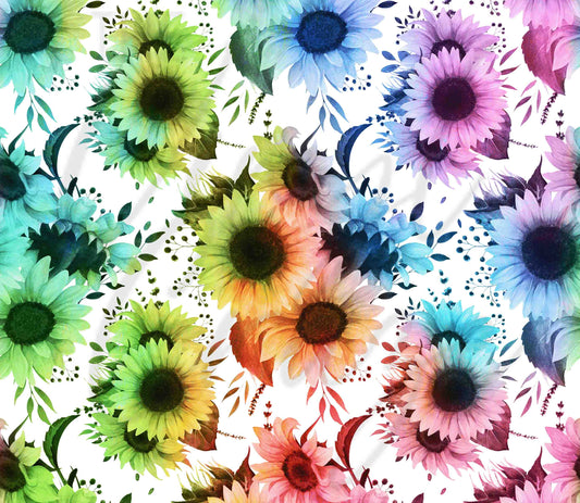 Rainbow Sunflowers - Adhesive Vinyl Wrap