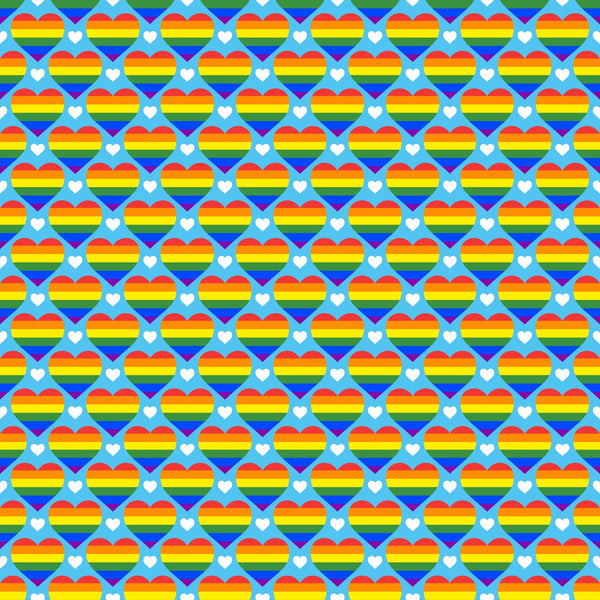 Rainbow Hearts - Adhesive Vinyl Sheets
