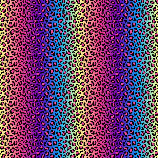 Rainbow Leopard - Adhesive Vinyl Sheets