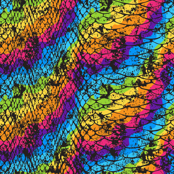 Rainbow Snakeskin - Adhesive Vinyl Sheets