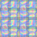 Rainbow Swirled Plaid - Adhesive Vinyl Sheets