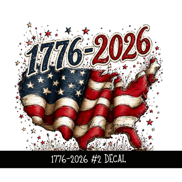 1776-2026 #2 UV DTF Decal