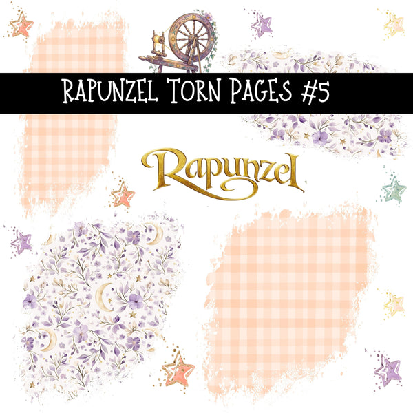 Rapunzel Torn Pages UV DTF Decal sheets 5 Designs available