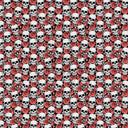 Red Floral Skulls - Adhesive Vinyl Sheets