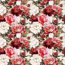 Red And White Flowers - Adhesive Vinyl Sheets