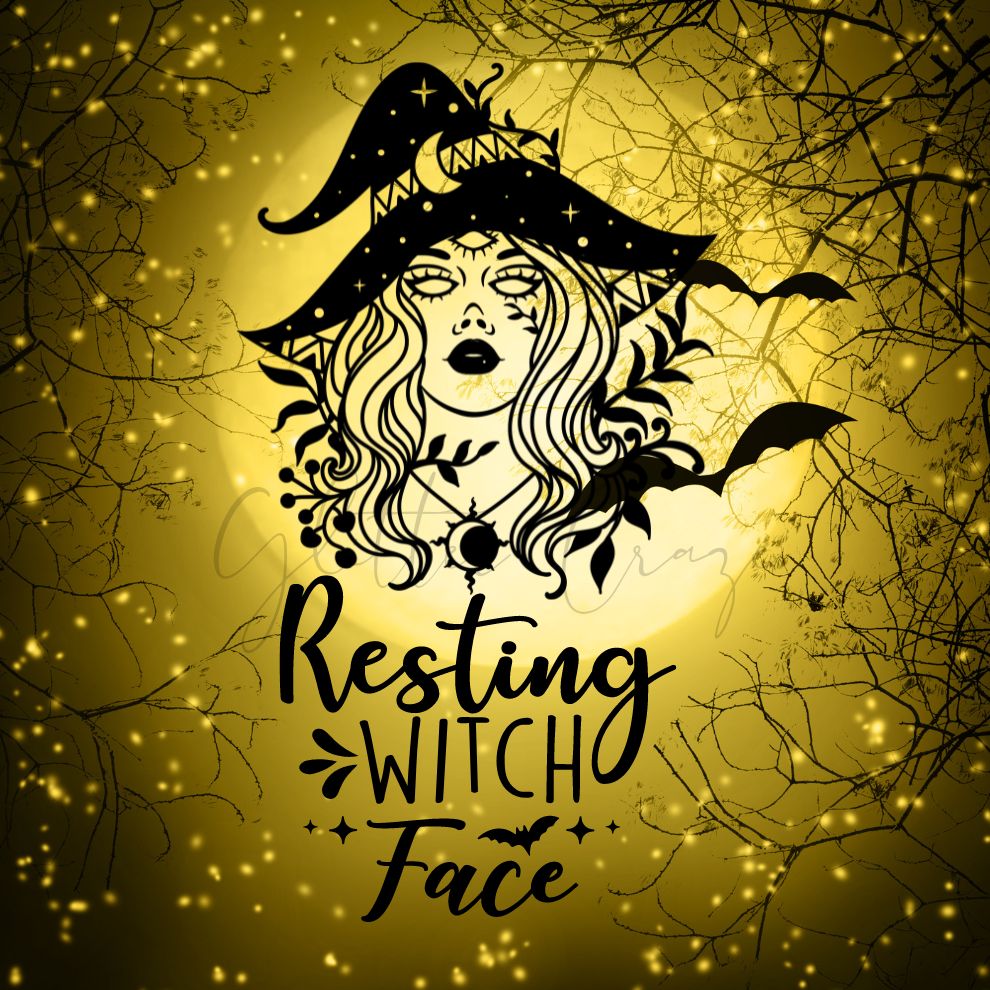 Resting Witch face - Adhesive Vinyl Wrap