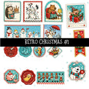 Retro Christmas UV DTF Decal sheets 7 Designs available