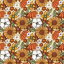 Retro Fall Floral - Adhesive Vinyl Sheets