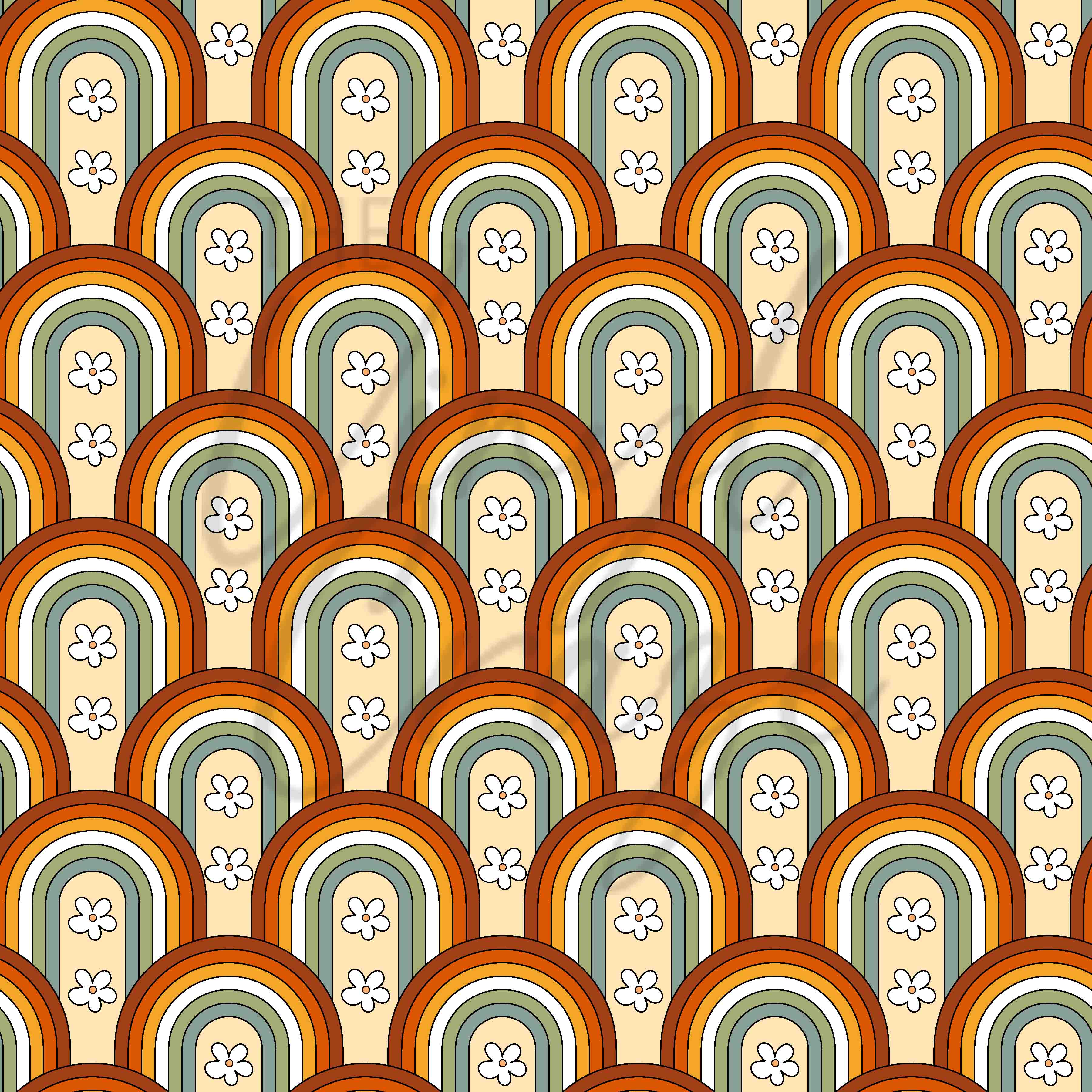 Retro Rainbow Patterns Retro Rainbows - Adhesive Vinyl Sheets – 3D Undercover