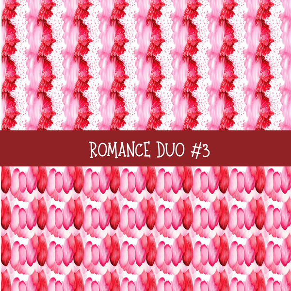 Romance Duo precut vinyl sheet- 2 coordinating patterns on one sheet (7 Variants)