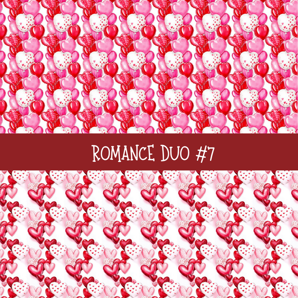 Romance Duo precut vinyl sheet- 2 coordinating patterns on one sheet (7 Variants)