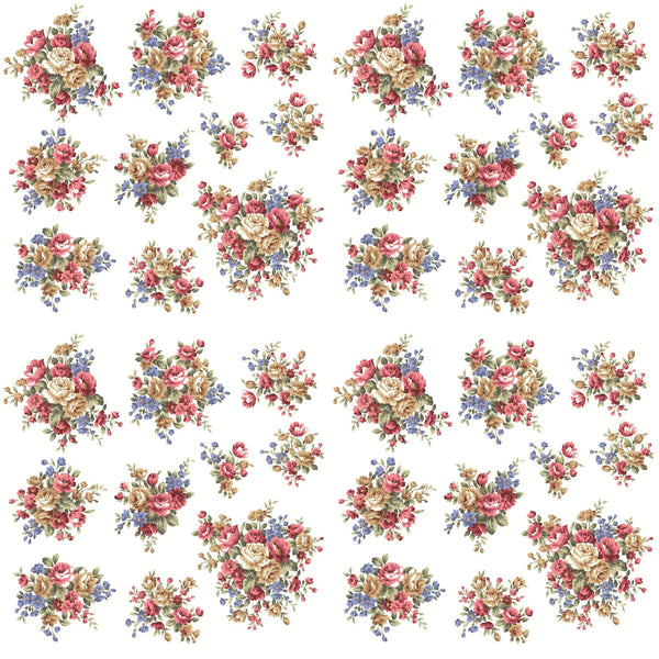 Rose Print - Adhesive Vinyl 12x12 Sheet