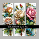Rose panels - UV DTF Decal sheets 11 Designs to choose from