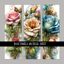 Rose panels - UV DTF Decal sheets 11 Designs to choose from