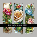 Rose panels - UV DTF Decal sheets 11 Designs to choose from