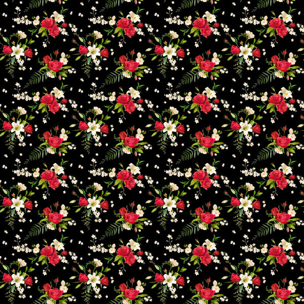 Rose And Lily Flowers - Adhesive Vinyl 12x12 Sheets