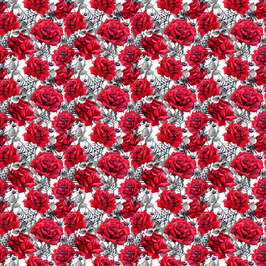 Roses And Spiders - Adhesive Vinyl 12x12 Sheet