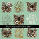 Rustic Butterflies - UV DTF Decal sheets