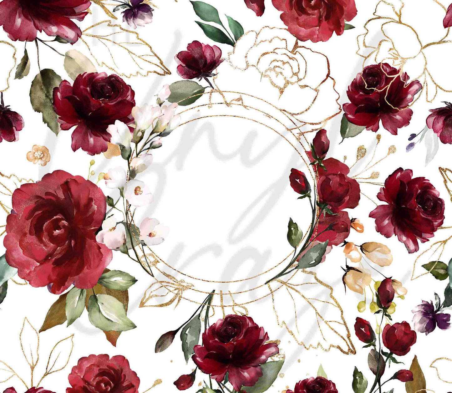 Rustic Gold Floral - Adhesive Vinyl Wrap