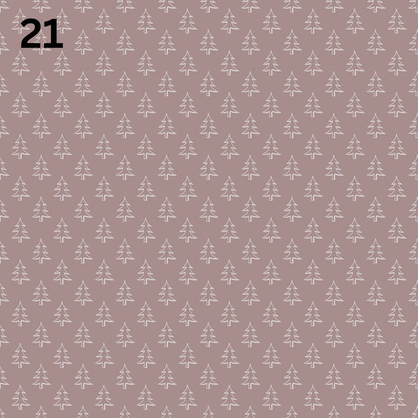 Rustic Pink Christmas Collection - Adhesive Vinyl 12x12 sheets - 20 Prints