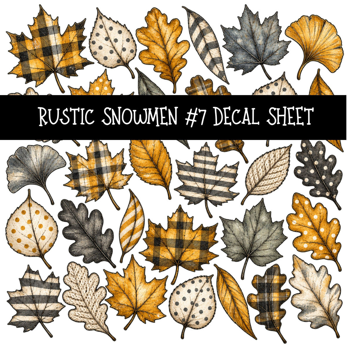 Rustic Snowmen UV DTF Decal sheets 11 Designs available